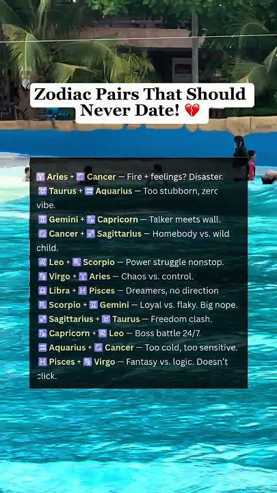 ZODIAC PAIRS THAT SHOULD NEVER DATE! #zodiac #astrology #knowledge #horoscope #shorts #trending