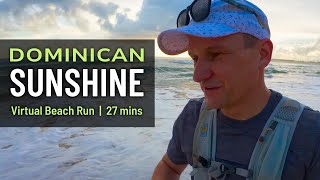 Travel vlog - Dominican Republic Beach - Tropical POV Virtual Run for Treadmill
