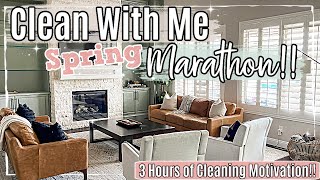 SPRING CLEAN WITH ME MARATHON 2022 :: 3 Hours of Insane Speed Cleaning Motivation + Homemaking