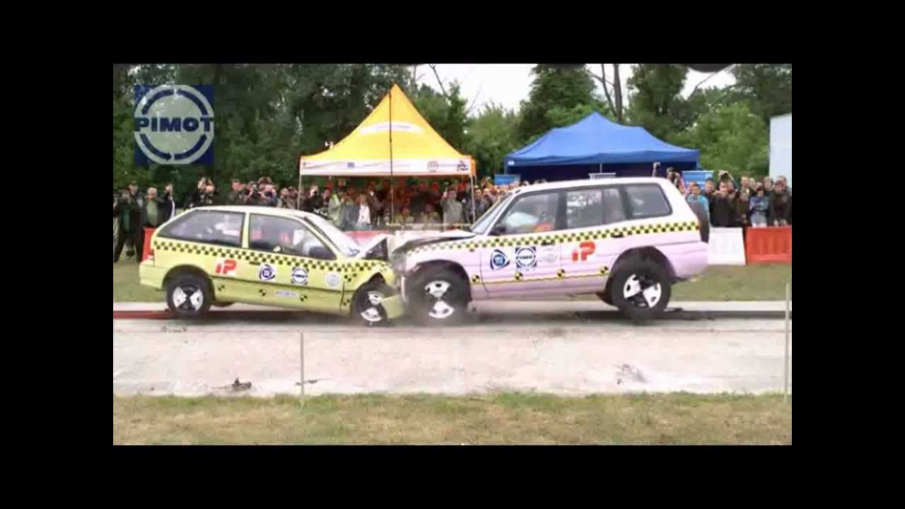 Toyota Rav-4 Vs. Suzuki Swift Full-Frontal Impact