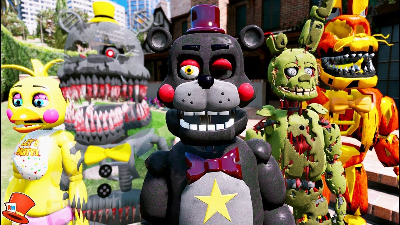 THE SCARIEST ANIMARONIC STORIES! (GTA 5 Mods FNAF Kids RedHatter) family friendly resorts