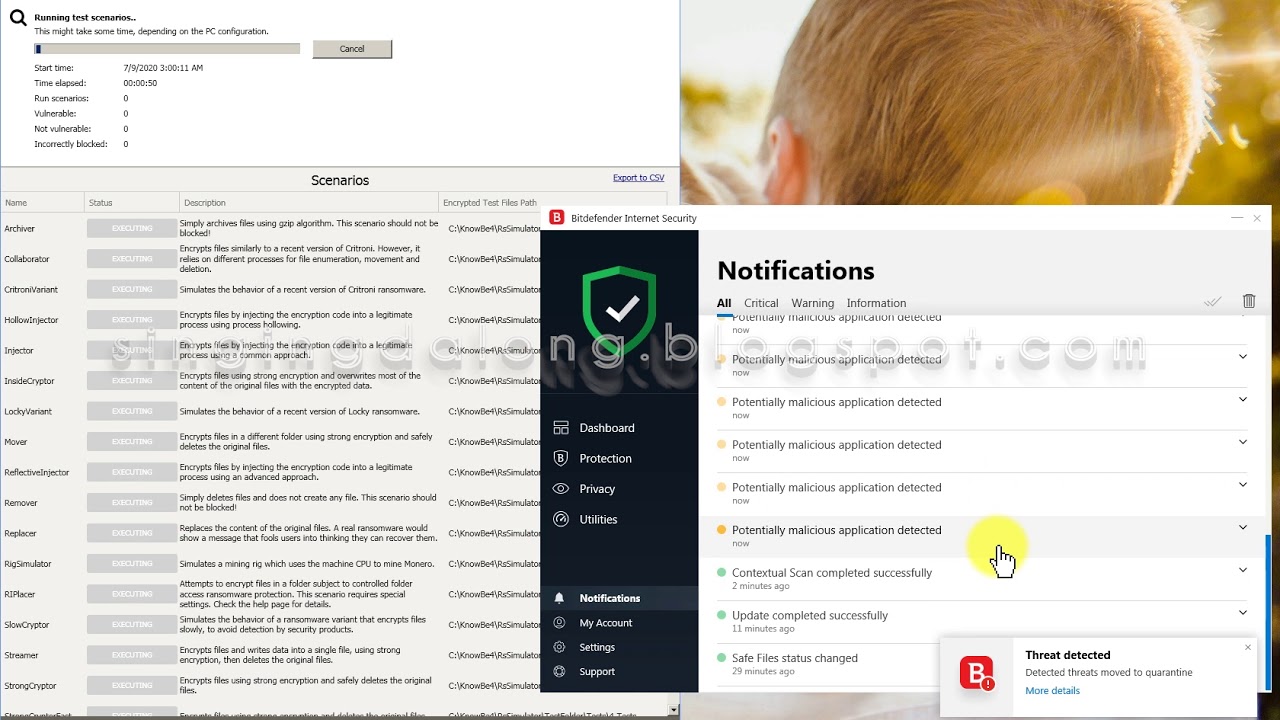 Ransim(Ransomware Test) | Bitdefender Internet Security 2020