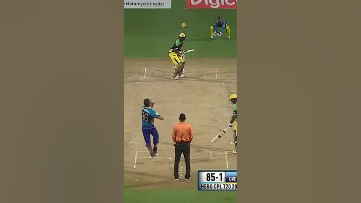 ANGRY Chris Gayle hits 20 off the over!