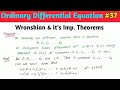 Wronskian ODE MSc Math| Theorem based on Wronskian