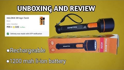 Unboxing and Review of Halonix 3w Agni Torch