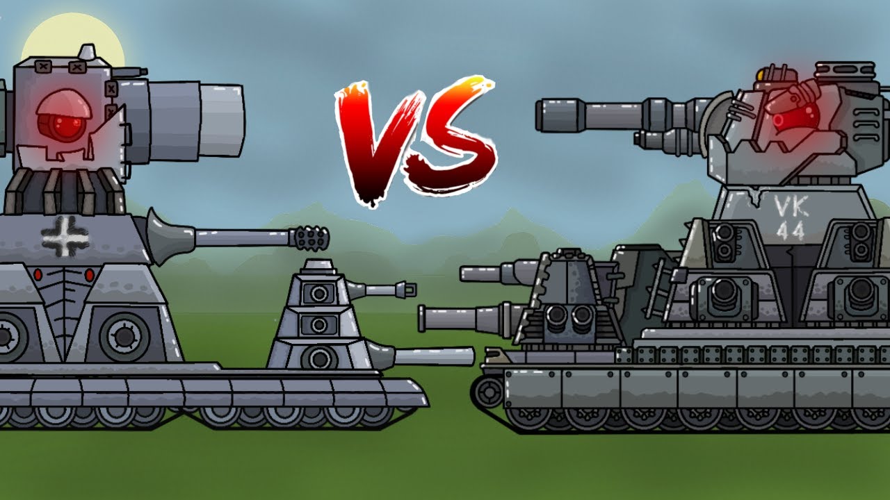 Вк-44 бесстрашный против Карл-44 Gerand - Мультики про танки - YouTube