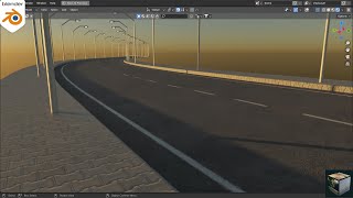 Blender Tutorial | Let’s Model & Texture Simple Road with Sidewalk (Array & Curve Modifiers) Profile