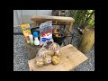 落ち葉で🍂焚火🔥浜松で有名な三方原産のジャガイモを使ってポテトチップスを作って食べてみる✌️😊カリッと美味しく出来るのか⁉️