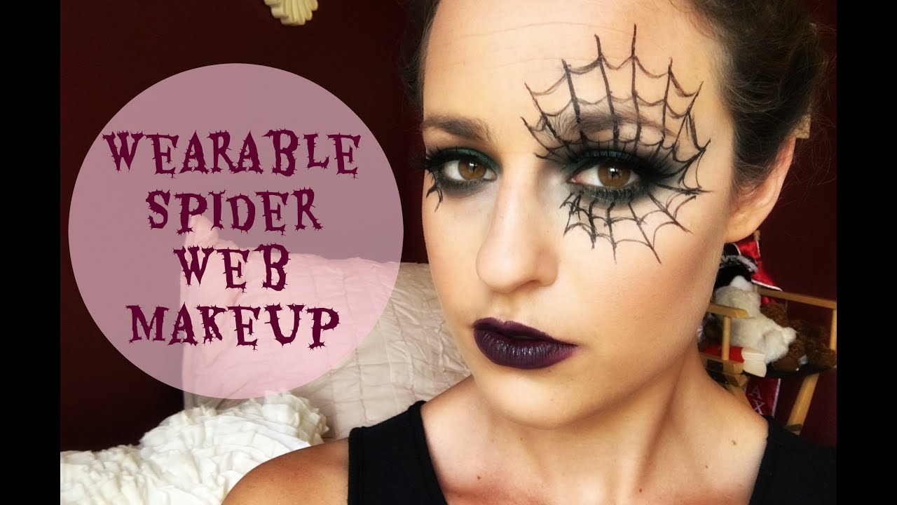 Wearable Halloween Makeup Tutorial Spider Web YouTube