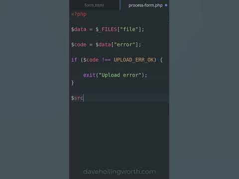 Uploading Files in PHP: A Quick Guide - YouTube