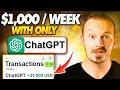 Challenge can you make 1000 in a week using just chatgpt  make money online with ai