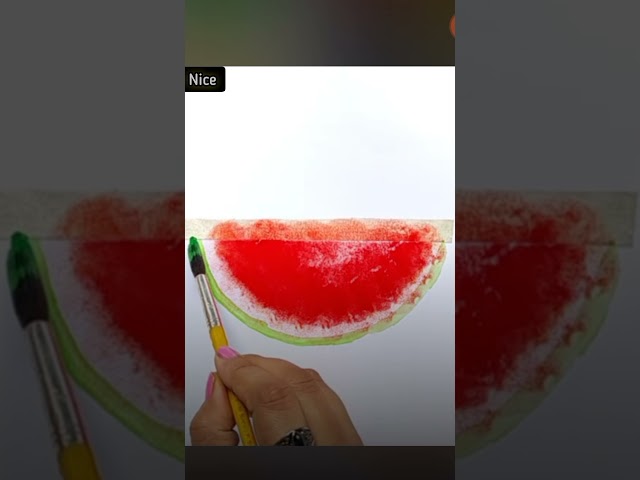 Amazing tricks of realistic watermelon 🍉#satisfying creative art#shorts class=