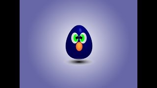 Illustrator Tutorial - cartoon egg face 3d with subtitles