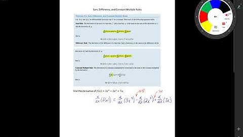 Math 251 - Sum, Difference, and constant multiple rules