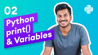 #2: Python print() function and variables | Python for Beginners