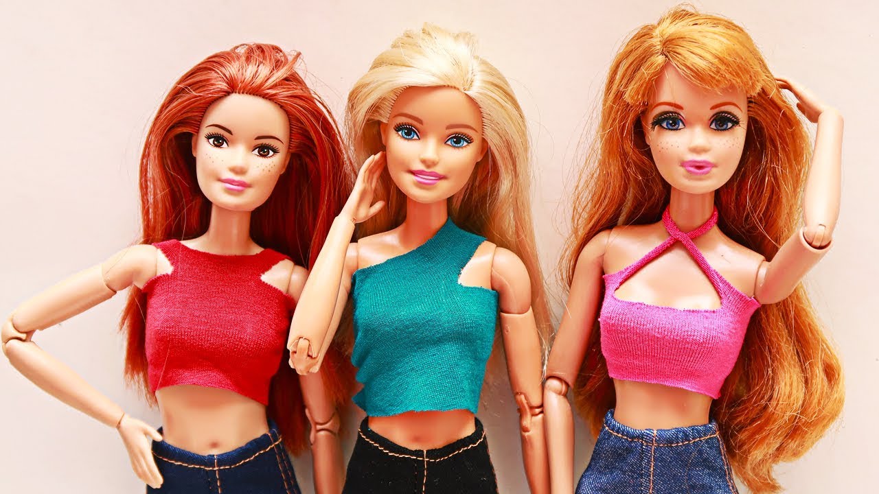 Como Fazer Blusa Sem Costura SUPER FÁCIL para Barbie e outras Bonecas - DIY  Barbie Tutorias 