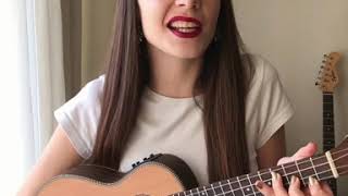 Video thumbnail of "CUANDO TE BESÉ - BECKY G PAULO LONDRA (UKELELE COVER)"