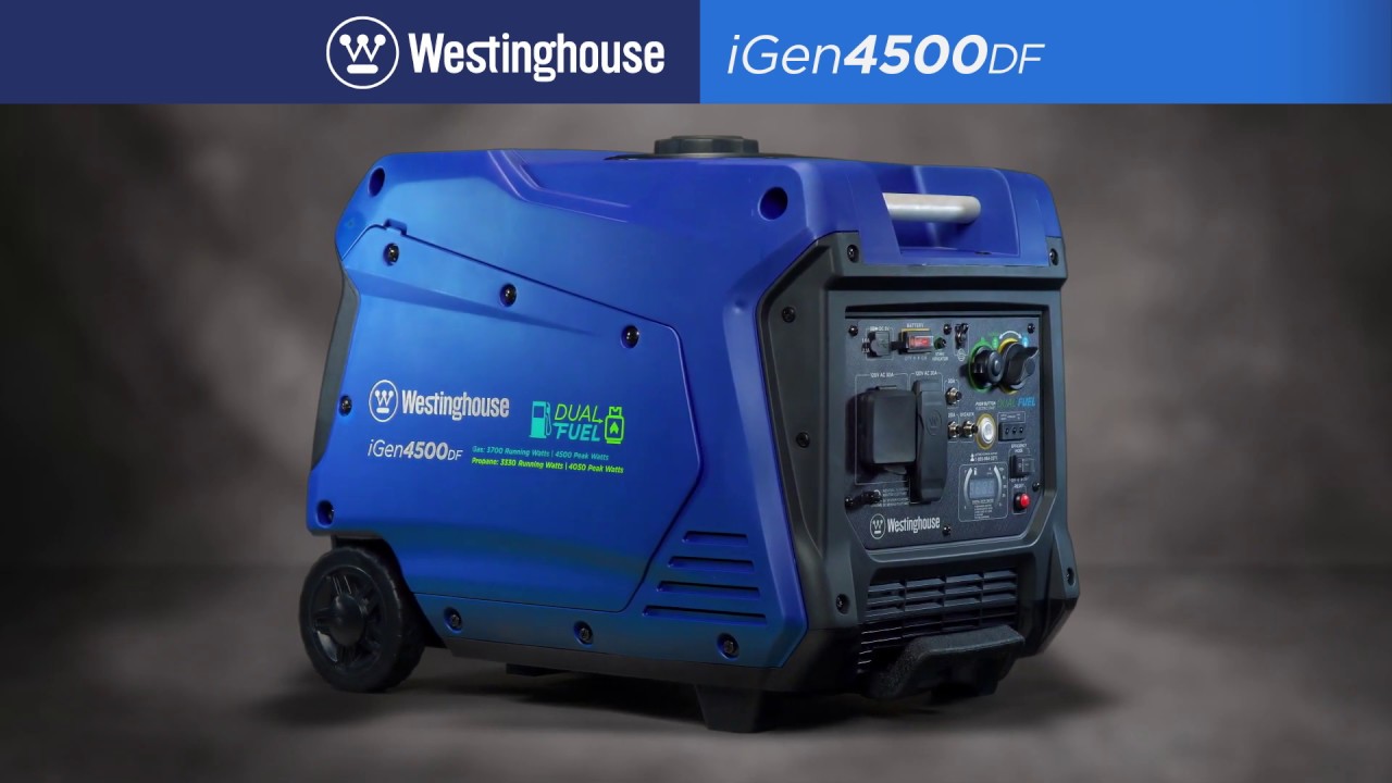 Westinghouse iGen4500DF 3700W Dual Fuel Electric Start Portable Inverter Generator