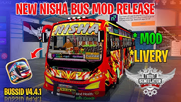 New Nisha Bus Mod Tamil | Bus Simulator Indonesia | Nisha Bus Livery In Bussid #nisha #bus #mod