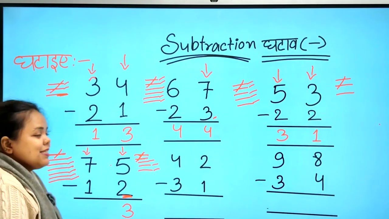 Subtraction (घटाव) | Easy Maths for Kids | Hindi & English