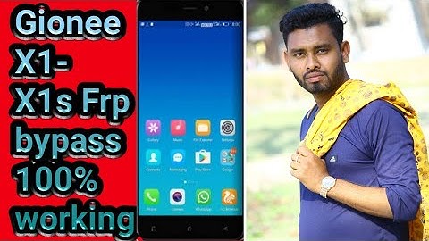 Gionee x1 x1s frp bypass  100 % working