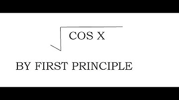 Derivative of root cos x by first principle