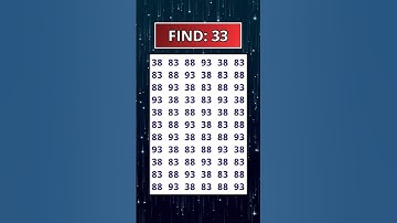 😎Can You Spot 33 Hidden Among 38, 83 & 93? 👀 | Hard Focus Challenge Quiz #shorts