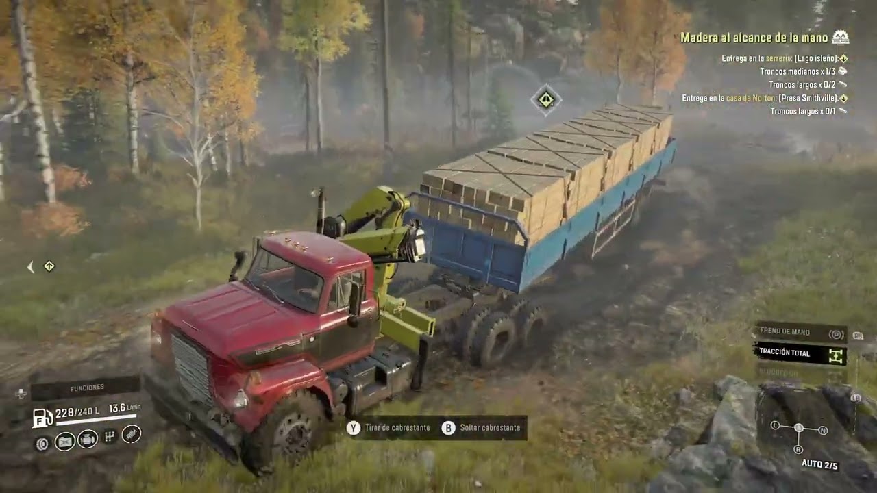 SNOWRUNNER - juego completo - Michigan 23 / difícil /español / gameplay 