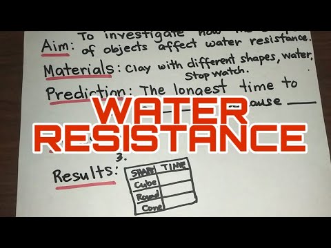 Science Activity Year 5 : WATER RESISTANCE - YouTube