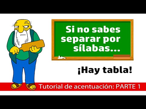 ¡Aprende a acentuar! Parte 1. Separación por sílabas.