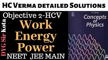 3.Work Energy Power-Objective 2 HC Verma detailed solution JEE Main NEET