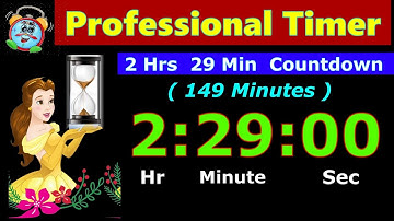 Timer Countdown 149 Minutes [Reverse Time] 2 Hrs 29 Minutes | Digital Clock | Alarm, Whatsapp Status