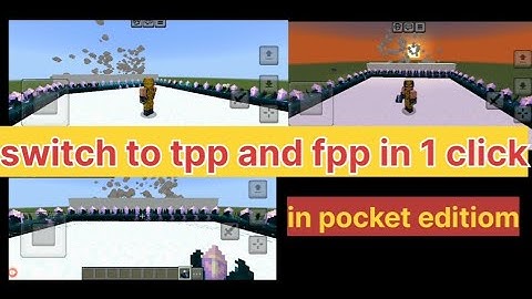 how 🤔 ❓  to switch (person mode/tpp/fpp) in 1 click in minecraft pe (easy)