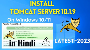 How to Install Apache Tomcat 10.1.9 Web Server [2023] On Windows 10/11  in Hindi | Tomcat Server 10
