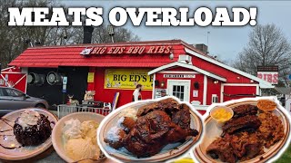 Big Ed's Barbecue - Meat Fest! Pulled Pork, Brisket, Ribs! Lava Cake!!