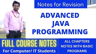 Advance Java Programming AJP  Course- All Chapter Notes MSBTE G scheme, I Scheme Diploma CO IT