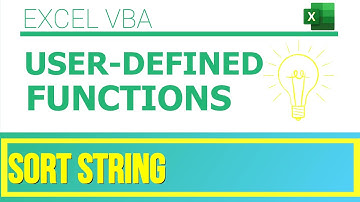 Excel VBA - User-Defined Functions|Sort String