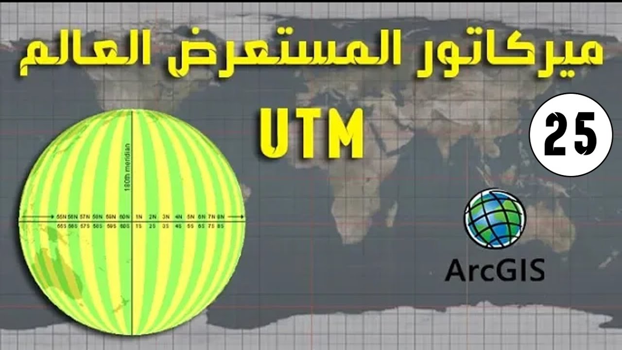 نظام ميركاتور المستعرض العالم UTM - Universal Transverse Mercator