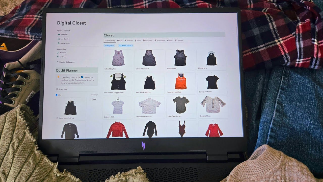 I Created a Digital Closet With Notion (+ template) - YouTube