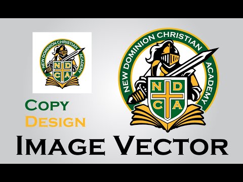 How to create copy design in illustrator cc "Logo Text= "NEW DOMINION CHRISTIAN ACADEMY"