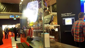 Transparent OLED screen by Planar at ISE 2016