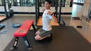Deep Pushup Hold on Bench