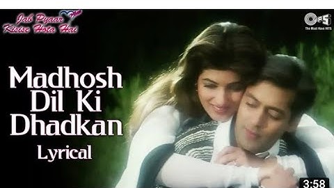 Madhosh Dil ki Dhadkan/Love Story Song /Salman K Twinkle K/Lata M/Kumar S/Jab Pyaar Kisise Hota Hai