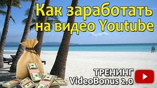 VideoBonus Как Заработать на видео Youtube