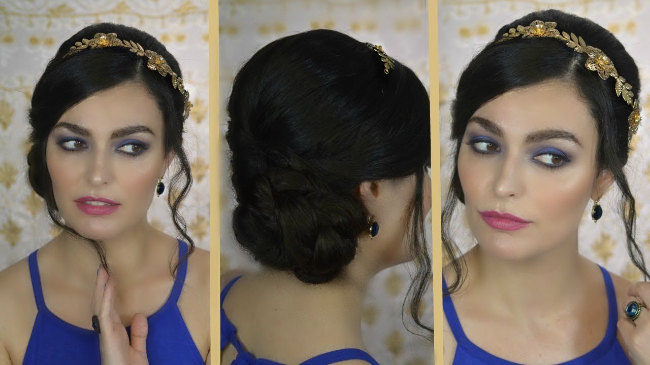 تسريحة حفلات في غاية السهولة والأناقة | ممكن الاستغناء عن الحرارة | كعكة جانبية