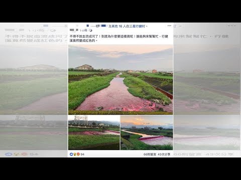 汙水亂倒行健溪全染紅　環保局：已開罰並限期改善 | 蘋果日報