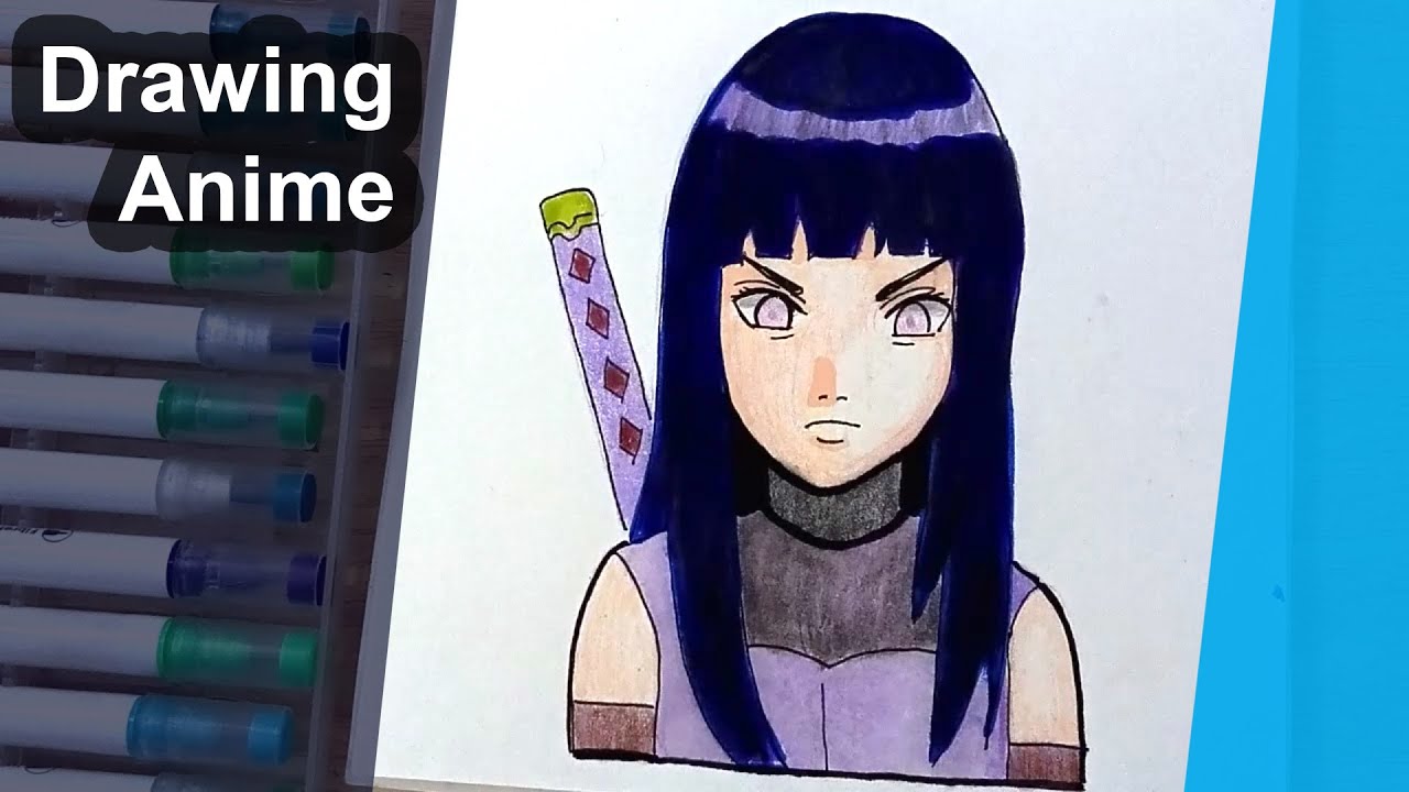 desenhando a hinata hyuuga #desenhando #animedrawing #animeart #naruto