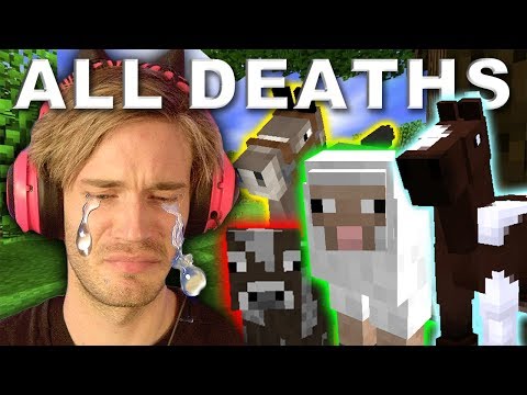 Pewdipie Minecraft Serisindeki Bütün Önemi Büyük Hayvanların Ölümü (JÖERGEN,WATER SHEEP, BOAT COW)