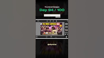 Day 94/100🤩✅ Thumbnail Design! #shorts #thumbnail #photoshop #design #100dayschallenge #challenge