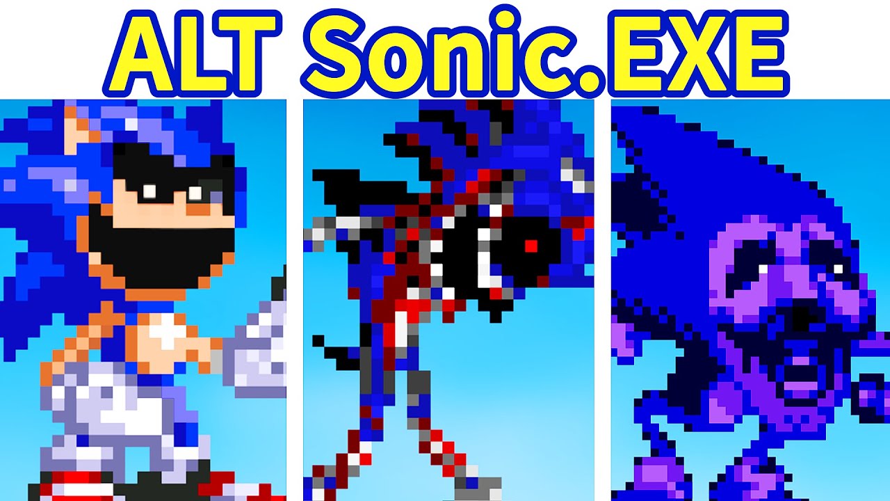 Pixilart - all fnf sonic exe mod characters by blue-blue